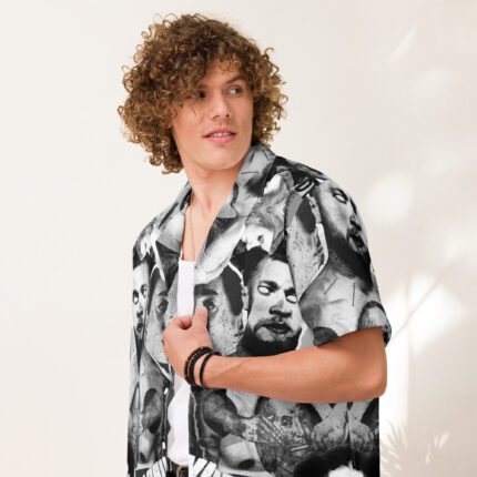 Unisex button shirt punk-rock